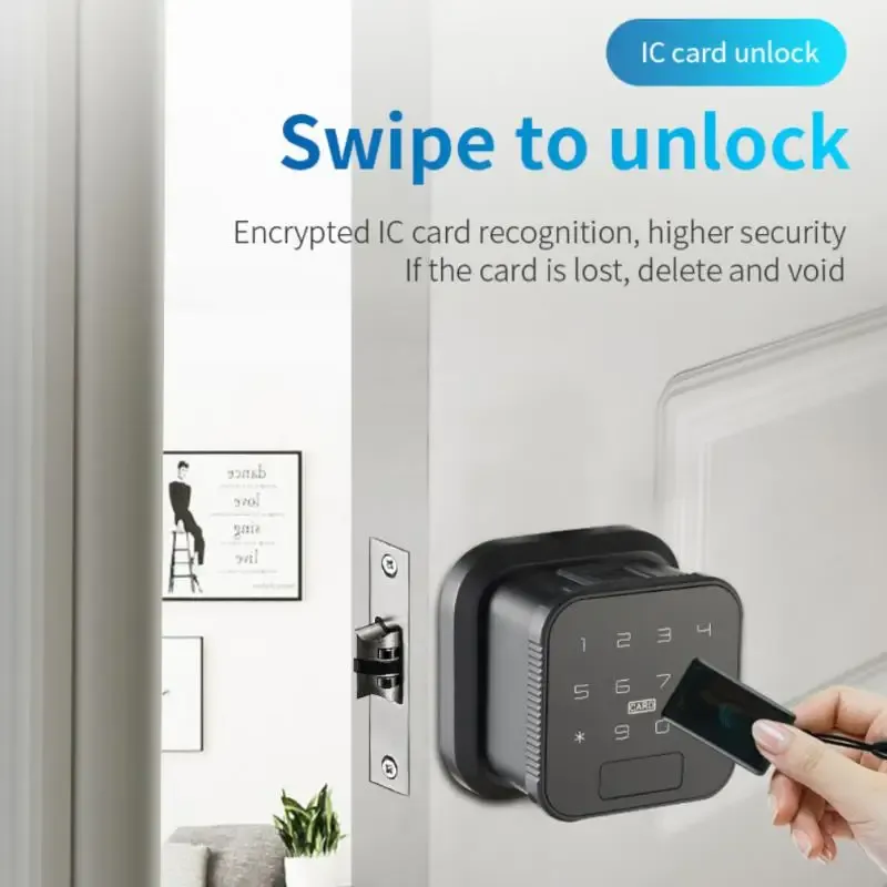 Blocca Tuya WiFi Electronic Smart Door Lock Password Ic Chiave Electronic Chiave App Remoto Calco Smart Home Lock
