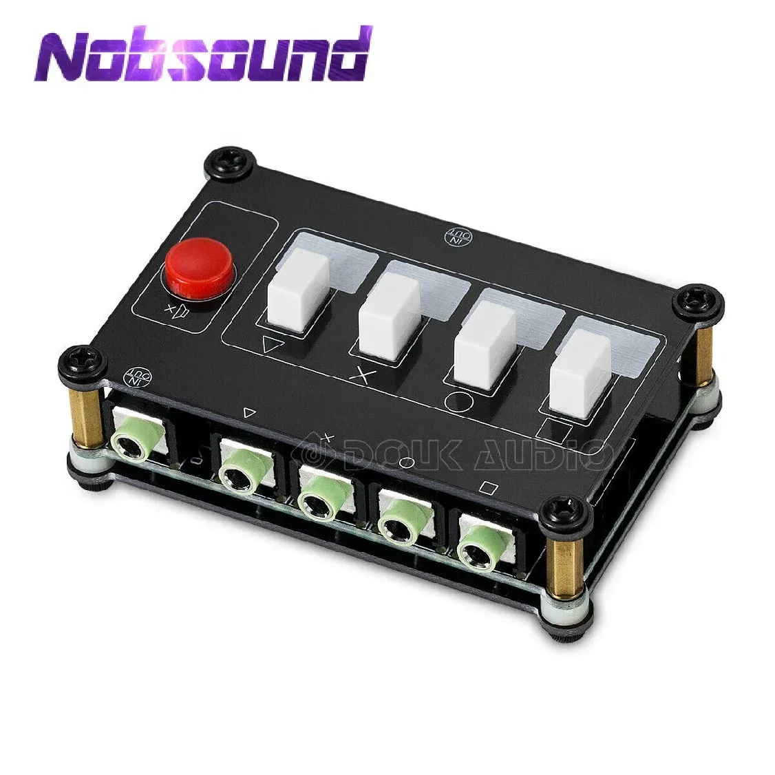 Versterker Nobsound Mini 4 (1) In1 (4) uit 3,5 mm Stereo Audio Switcher Passive Handmatige Signal Hoofdtelefoonaansluiting Splitterbox