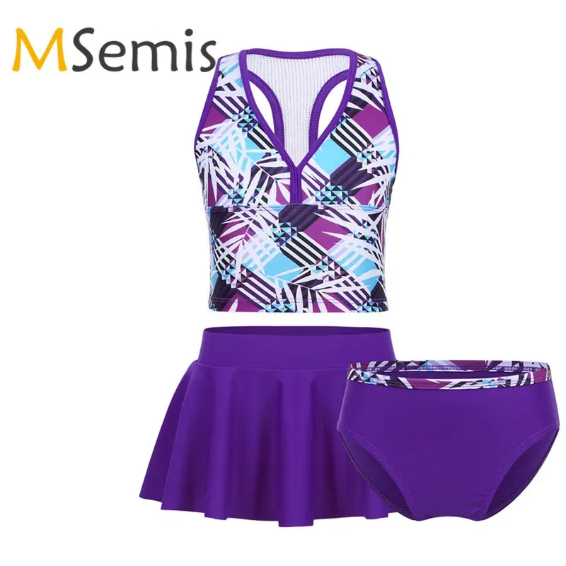 Swimwear Kids Girls Tankini MAINTRAISSEMENTS MAISONS MAISONS MAISONS SET des enfants Saisie de baignade pour enfants