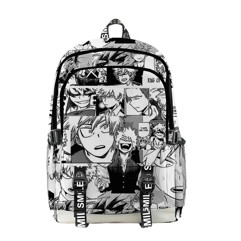 Sac à dos japon anime mon héros universitaire hommes voyage sac à dos garçons sacs scolaires oxford 3d imprimé accessoires noirs accessoires 3d sacs à dos