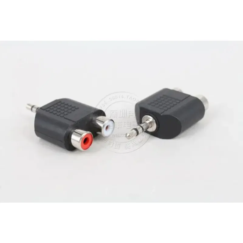 new 2024 3.5mm/6.35 Female To 2 RCA Male F/M or M/F Male Jack To 2 Dual RCA Female Plug AV Stereo Audio Adapter Y Plug Splitter Connector