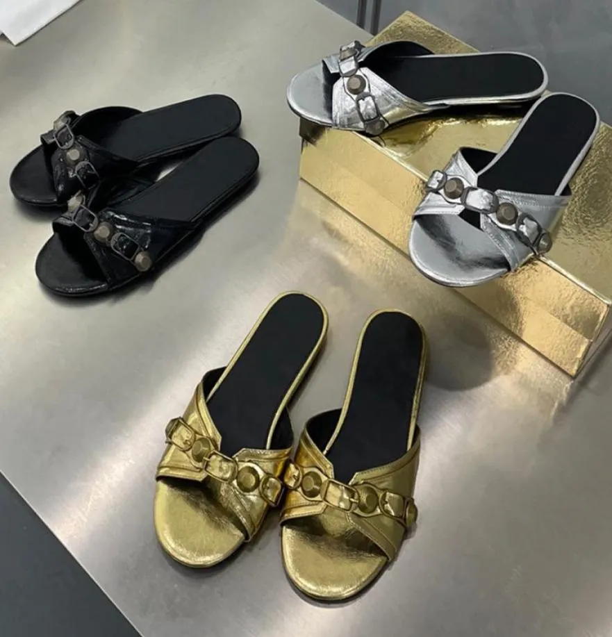 Cagole Sandal Slippers Cagole Sandals in Black Arena Lambskin Catwalk Models Forming Metal Slipper Fashion Bloggers and Clear5143735