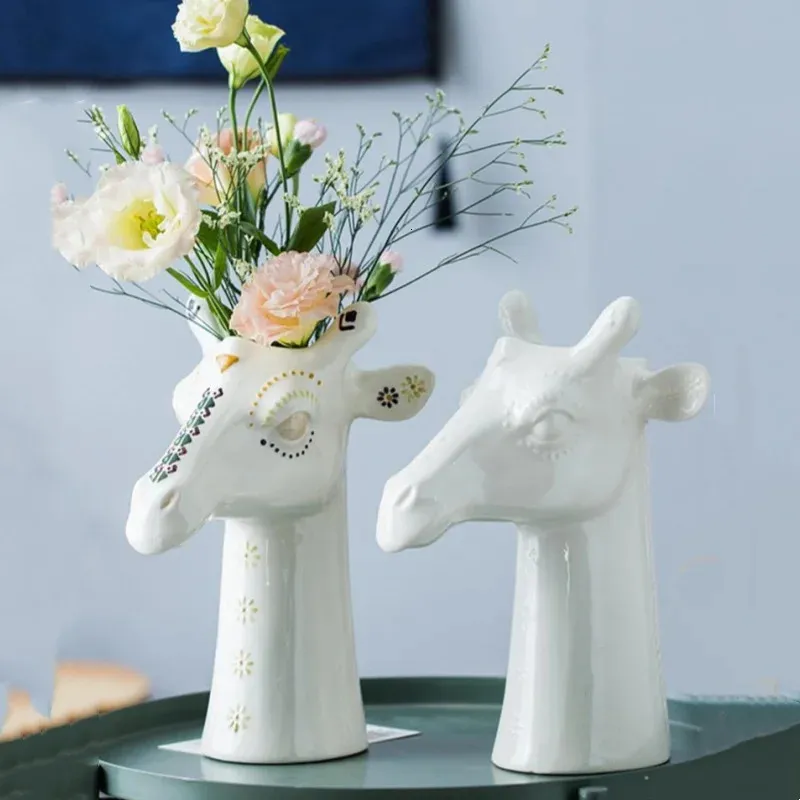 Giraffe Figurine Vase - Premium Quality Ceramic Animal