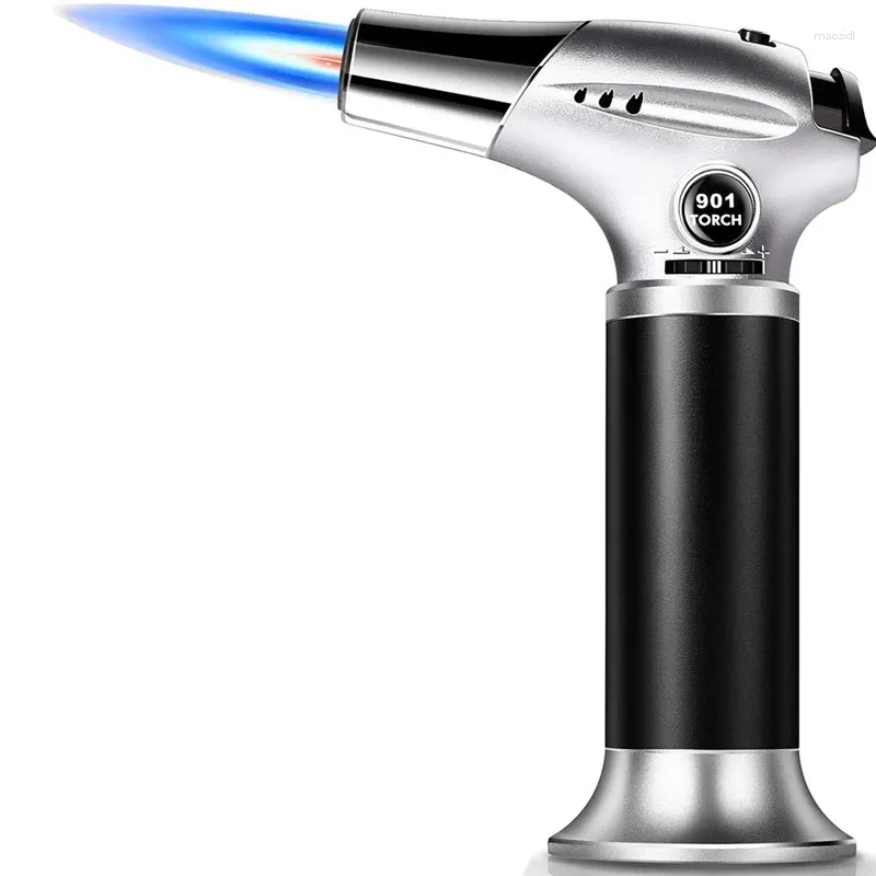 Taschenlampen Taschenlampen SV-Butane Torch Küche Nachfüllbares Butanblase mit Sicherheitsschloss und einstellbarer Flamme (Butangas nicht enthalten)