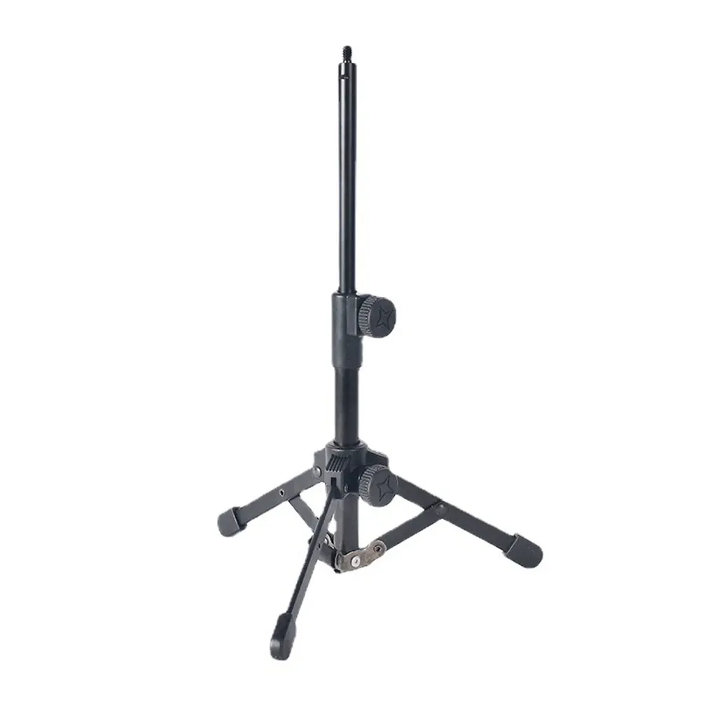 Stand Mini comprimido Tripé Microfone Mic Stand Stand com 1/4 de polegada rosqueada para reuniões palestras falando e ect