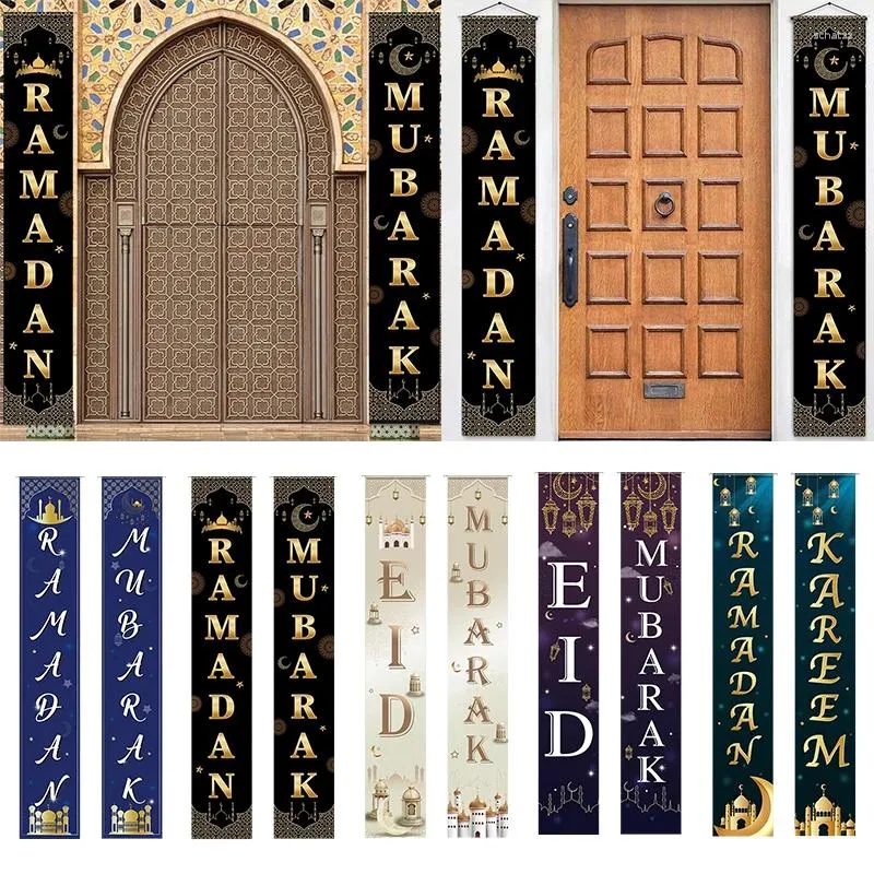 Decorazione per feste 2024 Ramadan sospeso Eid Mubarak bandiera banner Home Iftar Ornament Wall Decor