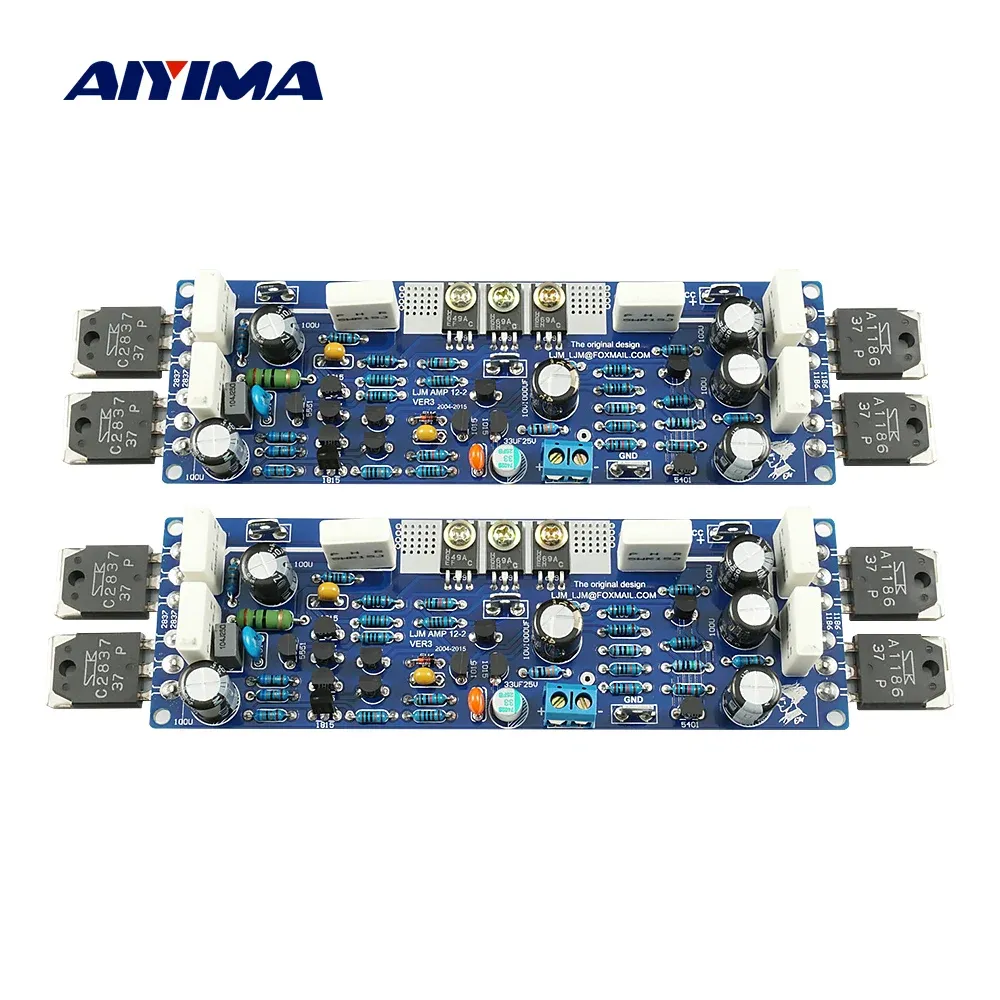 Amplificador AIYIMA 2PCS Power amplificador Placa de áudio L122 Amplificador de som de som Classe A AMP 2 Distorção Ultralow