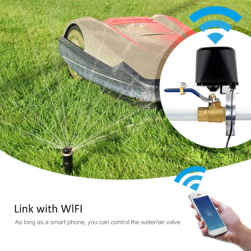 Detector Coolgaze Smart Home Tuya Wi -Fi Ble Valve Smart Water/Gas Valve Automation Praca z Alexa Google Assistant Smart Life