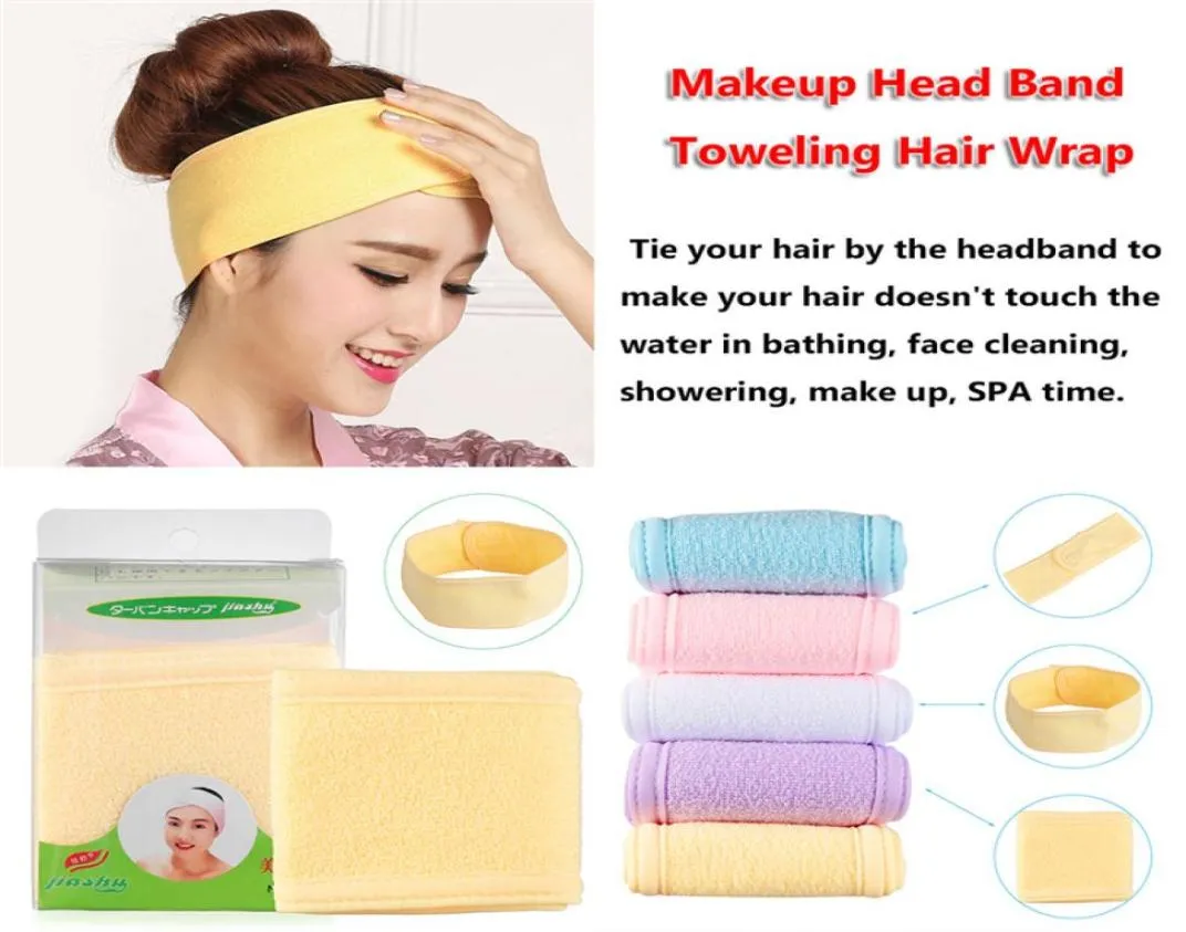 Mujeres salón spa diadema facial mujeres maquillaje de belleza belleza banda para el cabello suave limpieza de la cara del cabello toalla 9853233333