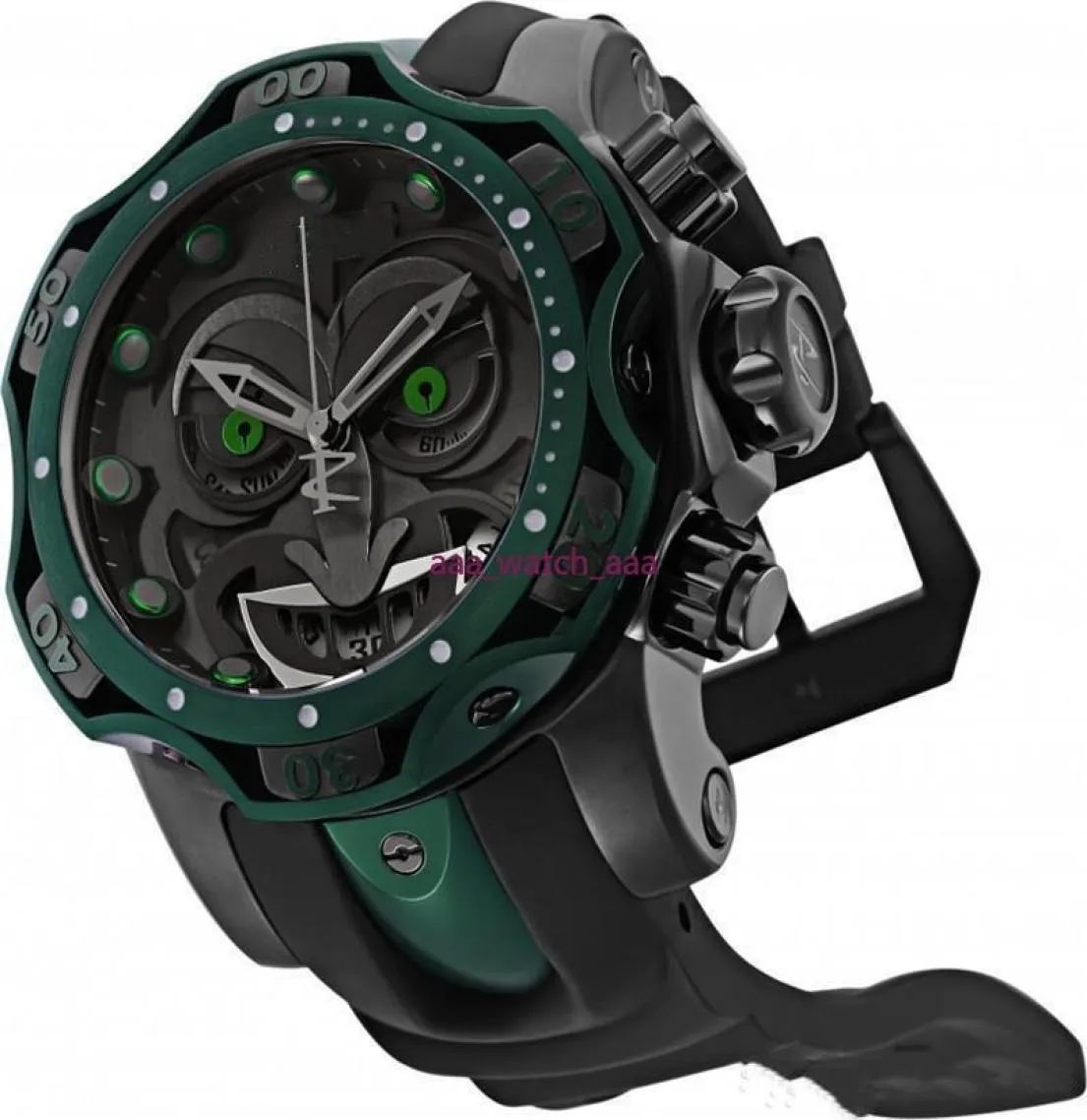 TA 예비 모델 26790 DC Comics Joker Venom Limited Edition Swiss Quartz 시계 크로노 그랩 실리콘 벨트 쿼츠 Watches7269269