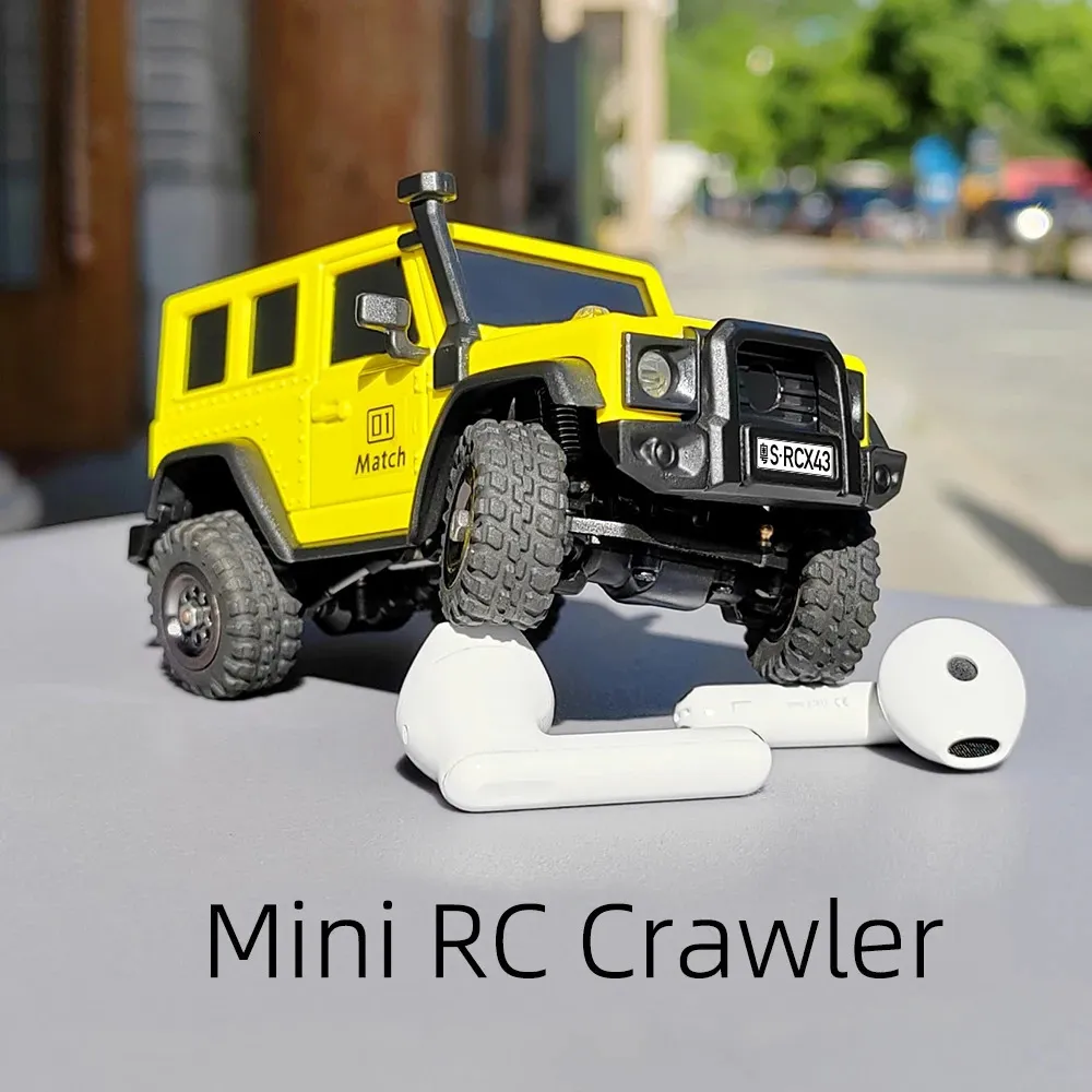 LDARC X43 1 43 Crawler RC CAR -simulatie Fulltime 4WD klimvoertuig speelgoed Remote Control Toys RTR RadiControled Model 240327