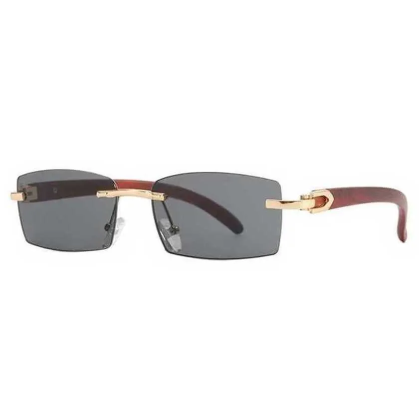 Lunettes de soleil de créateurs 10% de réduction sur les lunettes de soleil de nouveau créatrice de luxe pour hommes et femmes Lunettes de soleil sans cadre de spiraction en bois pour le miroir à grain de bois.