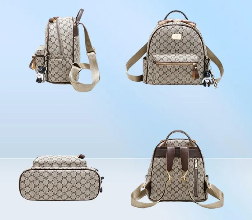 Модный припечаток рисунок Rucksack Классический высококачественный рюкзак школа роскошной мини -рюкзак для женщин дизайнерский дизайнер кожаный болсас6515368