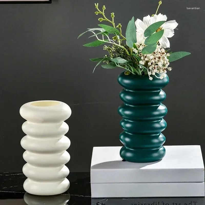 Vases 2024 Plastic Flower Vase Hydroponic Pot Decoration Home Desk Decorative for Flowers Plant Wedding Table Decor