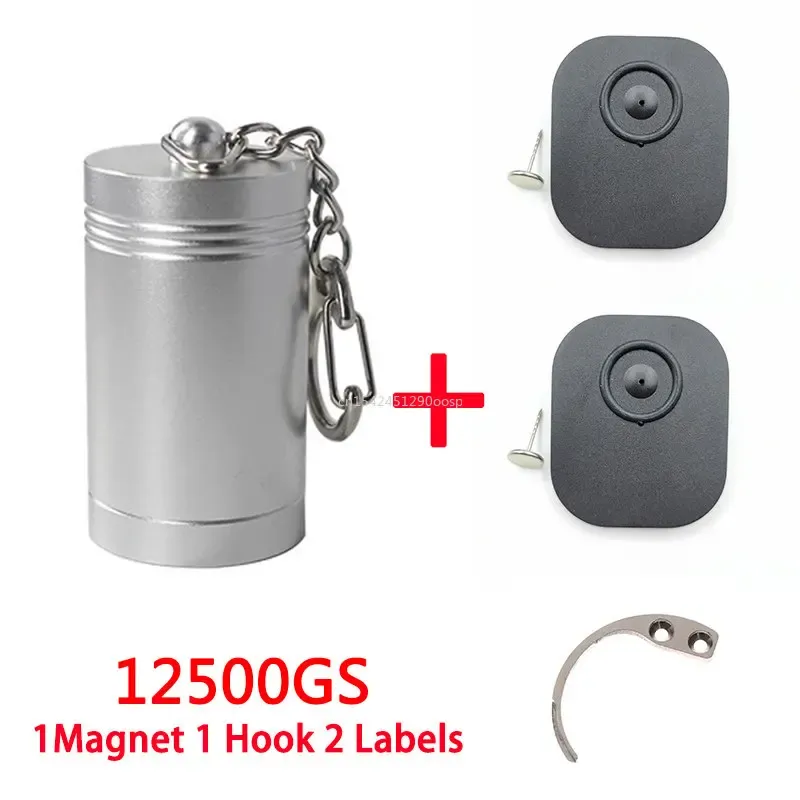 System 12500gs Detacher Portable Tag Remover Magnet+1 خطاف إزالة علامة الأمان+1 ملابس مستشعر مغناطيسي ملابس فاصل مغناطيسي