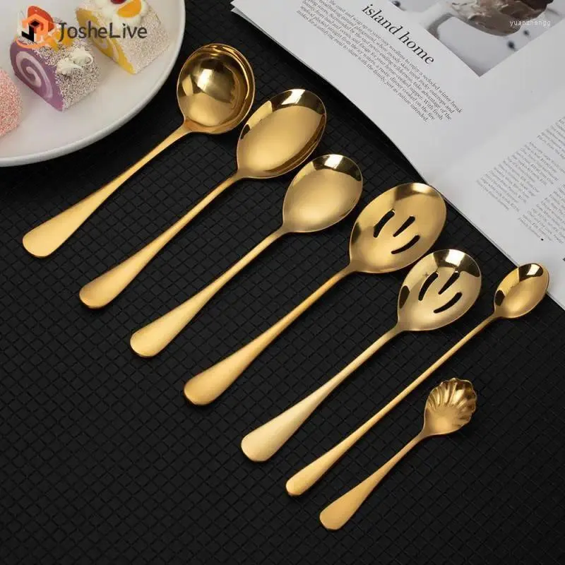 Forks Gold Tutlery łatwe w użyciu nowoczesne i minimalistyczne łyżki gładkie krawędzie bury do polerowania przybory kuchenne czyste