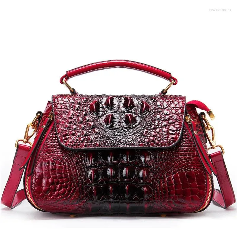 Sac Femmes Sacs Crocodile Geuthesine Leather Handsbags Designer Crossbody Femelle Retro Tote Handsbag