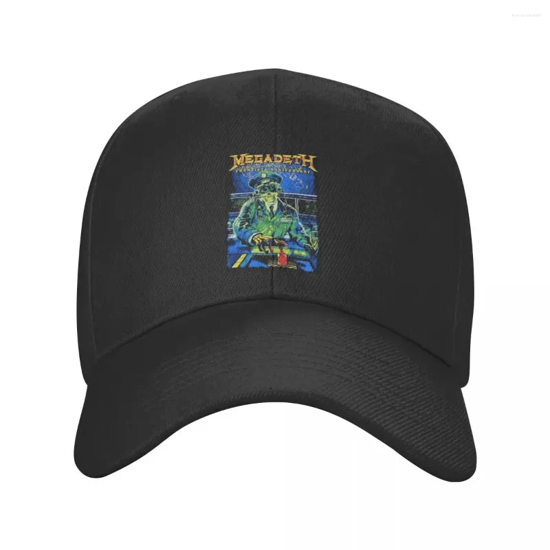 Boinas megadeths calavera gorra de béisbol mujeres mujeres caps de metal música sombreros snapback ajustable golf al por mayor