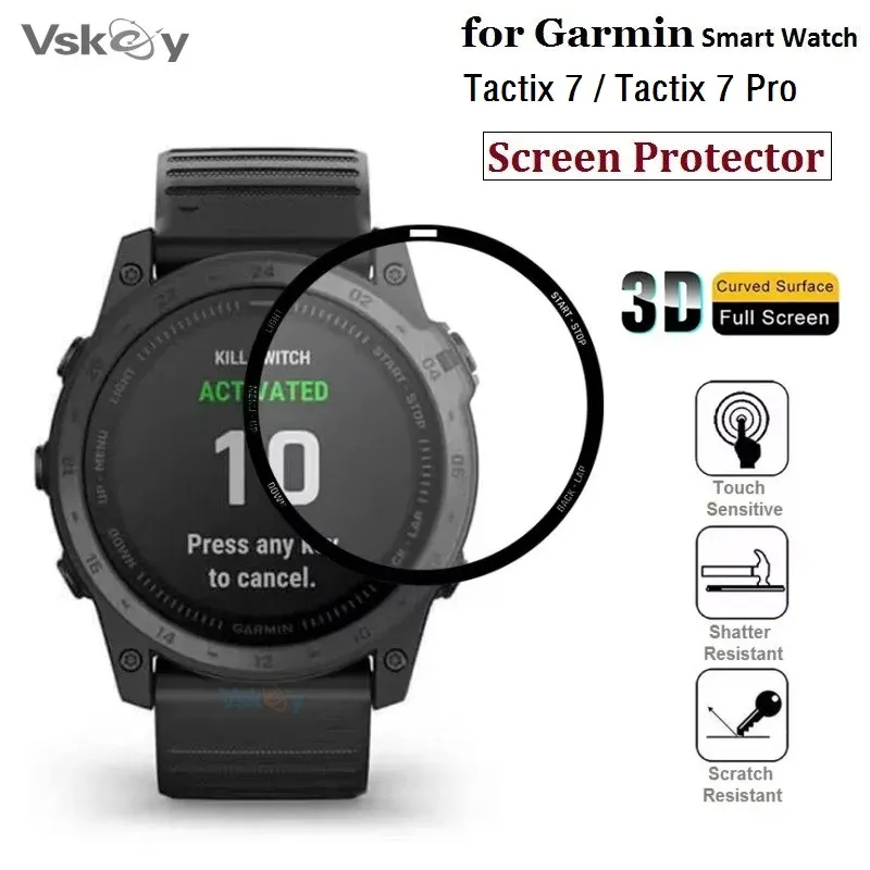Accessoires 100pcs 3D Protecteur d'écran doux pour Garmin Tactix 7 Smart Watch Couverture complète Film de protection antiscratch pour TACTIX 7 PRO