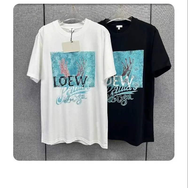 2024 Designer Clothing Designer T-shirt Shirt High Edition * Luo Jia's Year Summer Line Couple Style Loose Letter Print Sleve Corean T-shirt