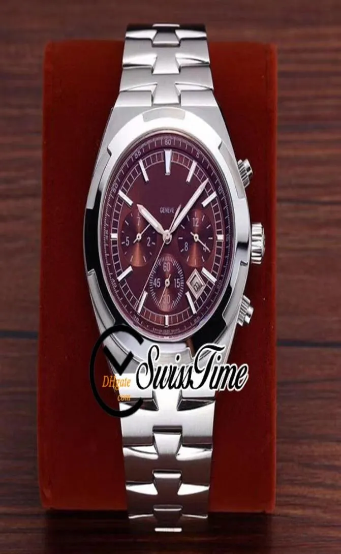 Nouveau outre-mer 5500V110A VIN ROUGE ROUGE A2813 AUTOMATIC MENS WORD SS Steel Bracelet STVC No Chronograph STVC Watches Swissti4946577