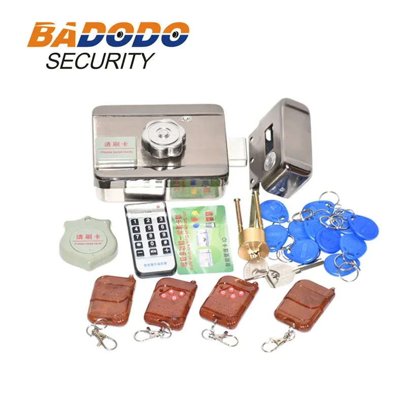 Detector Elektronische RFID -poortvergrendeling/Smart elektrische stakingsvergrendeling Magnetische inductiedeur toegangscontrolesysteem Y 15 Tag Remote Control