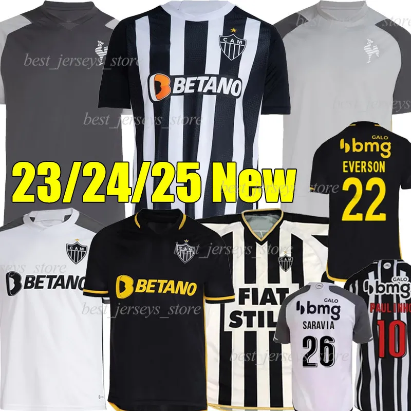 24/25 Atletico Mineiro third soccer jerseys 2024 VARGAS M.ZARACHO SASHA ELIAS 113 special edition Shirt Away white KENO MARQUINHOS GUGA 3rd 2003 retro Football shirts