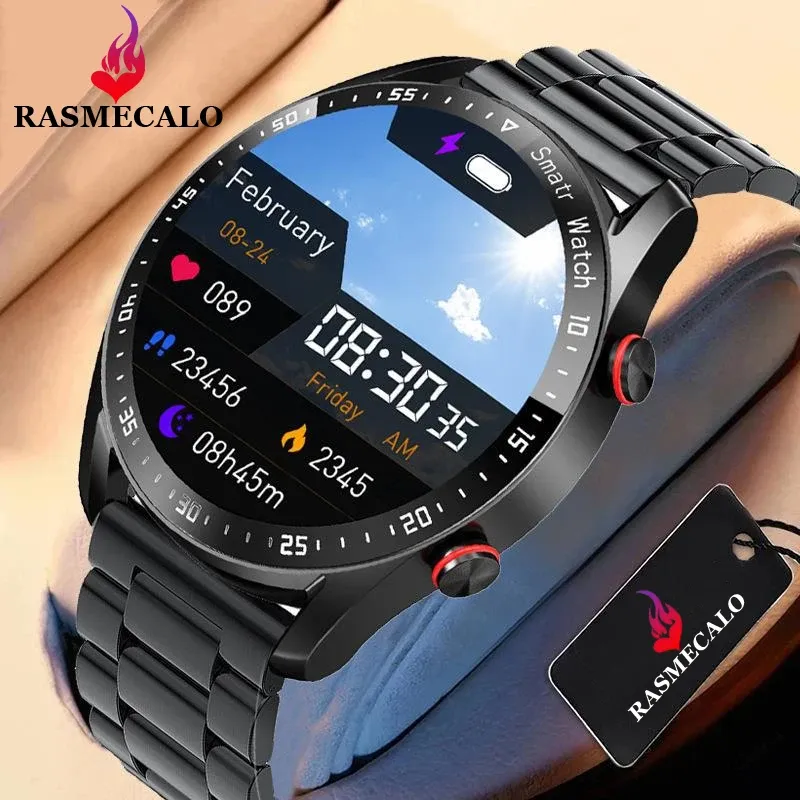 Relógios 2022 Novo ECG+PPG Bluetooth Call Smart Watch Men Sports Fitness Rastreador de fitness HD Screen HD Smartwatch para Android iOS Phone