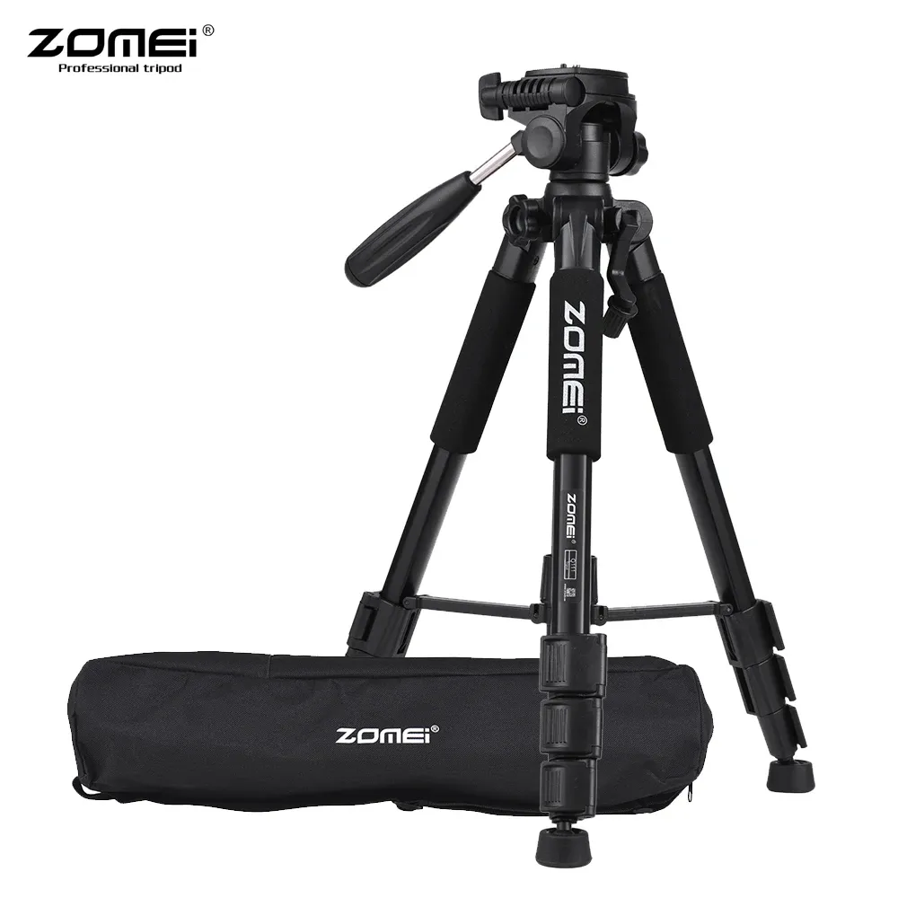 Monopods Zomei Q111 142 cm/ 56 "Leichtes tragbares Aluminium -Legierungskamera -Reisetativ mit Schnellveröffentlichungsplatte/ Tasche für Canon Nikon Sony