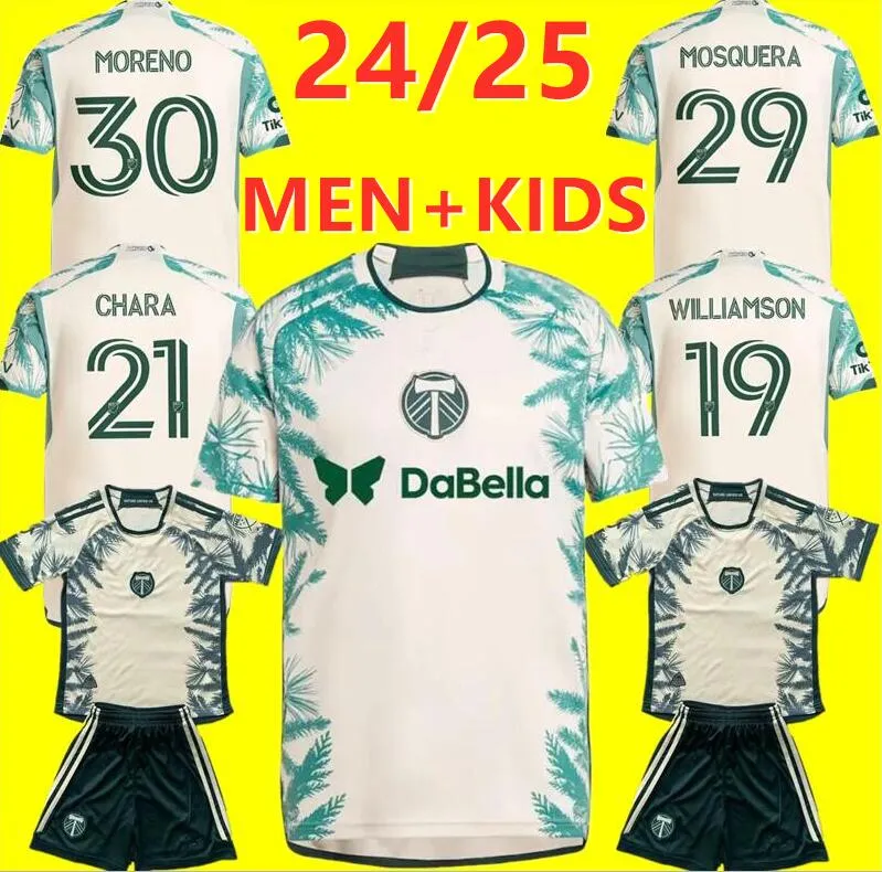 2024 Portland Away jersey Timbers soccer jerseys 24 25 CHARA 21 WILLIAMSON 19 MOSQUERA 29 MORENO 30 MATURE ANTONY CHARA LORIA UNITES US Kids Kits football shirt 888