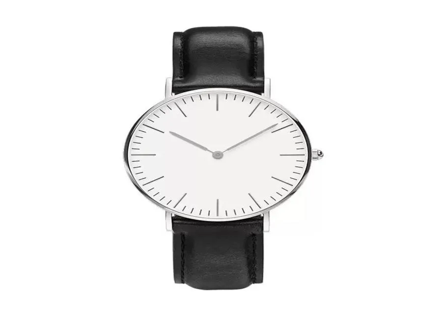 Designer Mens Watch dw Women Fashion Watches Daniel039s Black Dial Leather Strap Clock 40mm 36mm montres homme264k8045081