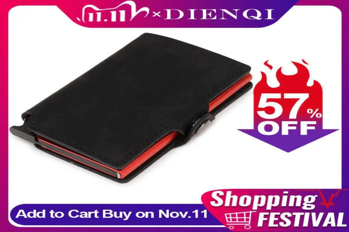 Carteiras de carteira fina Segurança de couro de luxo masculino Homens de cartões Ridge Wallets Mini Purse Red Magic Minimalist Wallet 2021 Brand 3296921