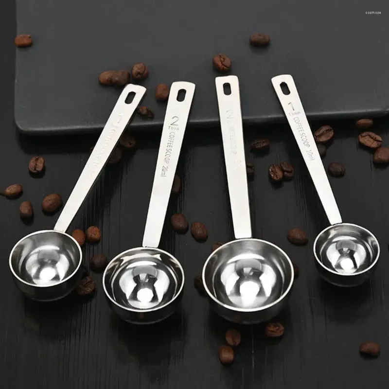 Coffee Scoops 1pc 5/10/15/20 / 30ml en acier inoxydable lait en poudre en poudre cuillère cuillère