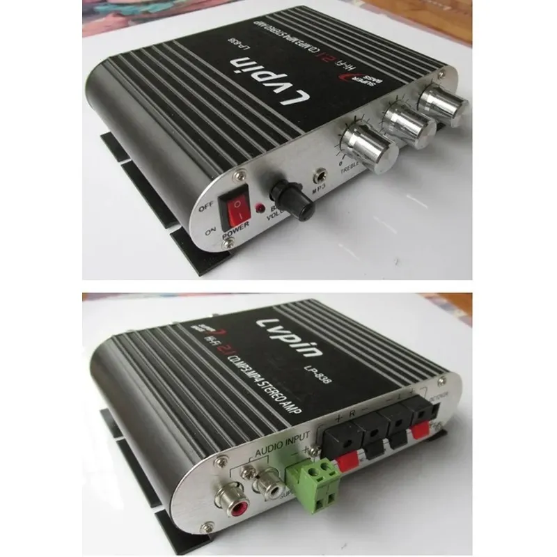 Lvpin838 12V Super Bass HiFi CD MP3 MP4 Car Radio 2.1 Channels Stereo Amplifier Car Audio Accessories