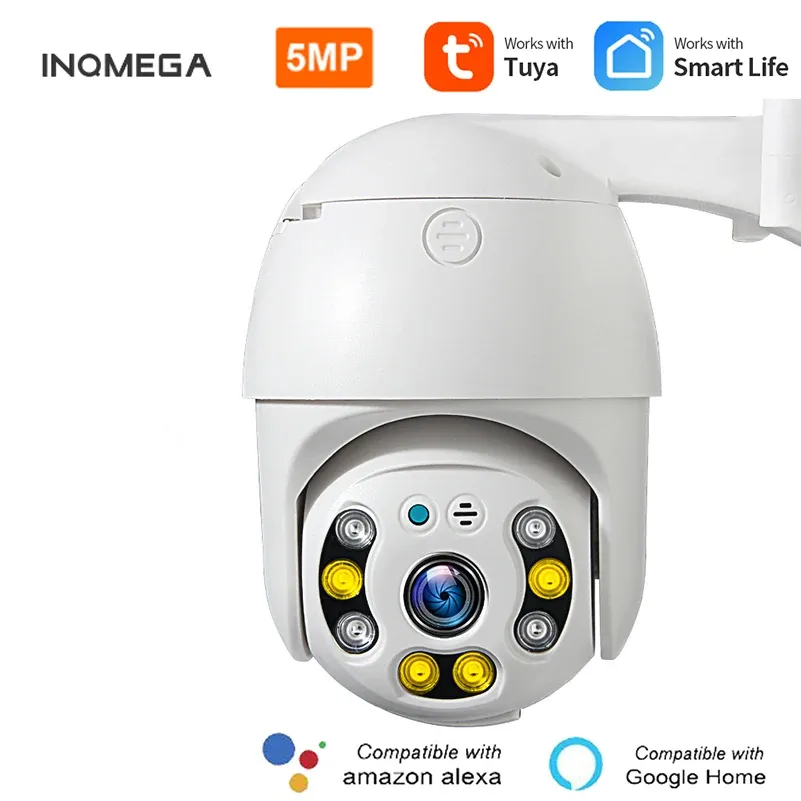 Camera's Inqmega 5MP Tuya -camera Voeg Google Home en Aleax Smart Life Surveillance Camera's PTZ Outdoor Camera WiFi 4x Zoom Camera toe