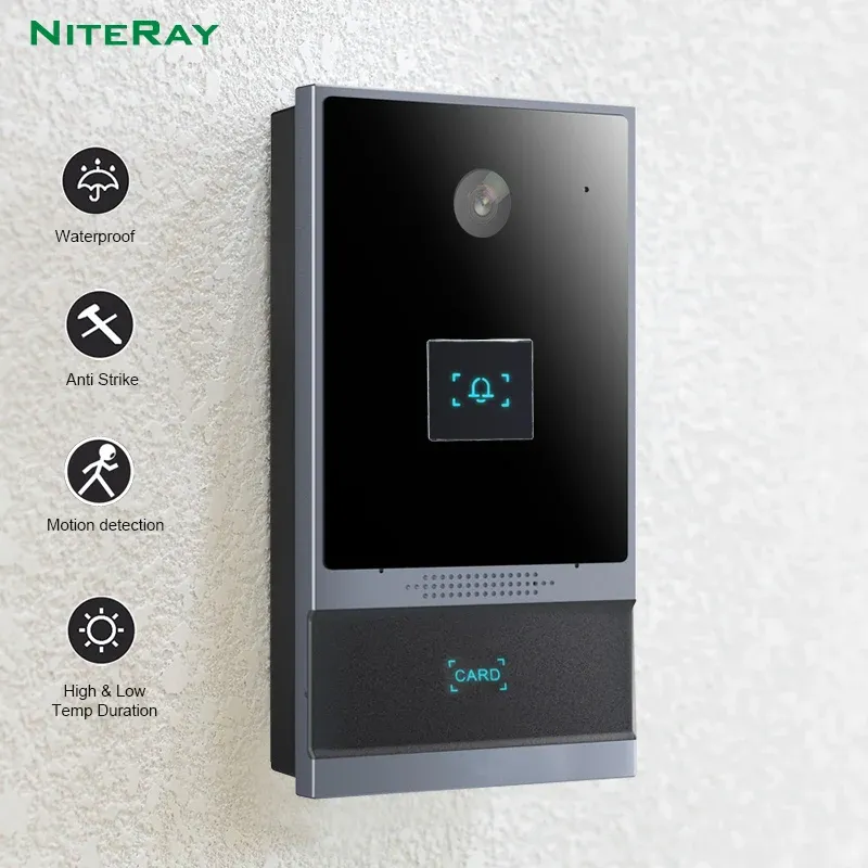 Intercom 2023 Video Video Video Intercom Outdoor Sip Doorphone Night Visto com IR LED 1080p Video Smart Doorbell Motion Detectado