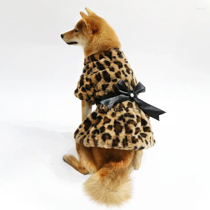 Hondenkleding fleece jas jas kleding luipaard fluweel honden kleding huisdier outfits warme schattige winter Yorkies print roze meisje ropa para perro