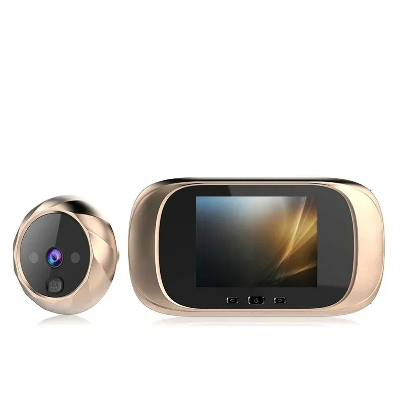 Campainhas de campainha digital LCD Digital 2.8 polegadas de videoclipe Câmera do visualizador da porta de monitoramento da porta de monitoramento de olhos de 90 graus