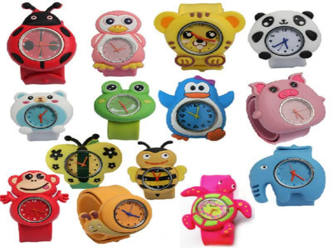 Kinderen kijken naar Girl Boy Cartoon Brid Slap Baby Pols Watch Silicone Jelly Children Sports Watch2177434