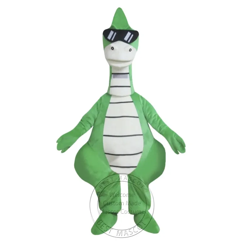 2024 sprzedaż Halloween Green Dinosaur Mascot Temat Fancy Dress Reklama Strój przyjęcia urodzin