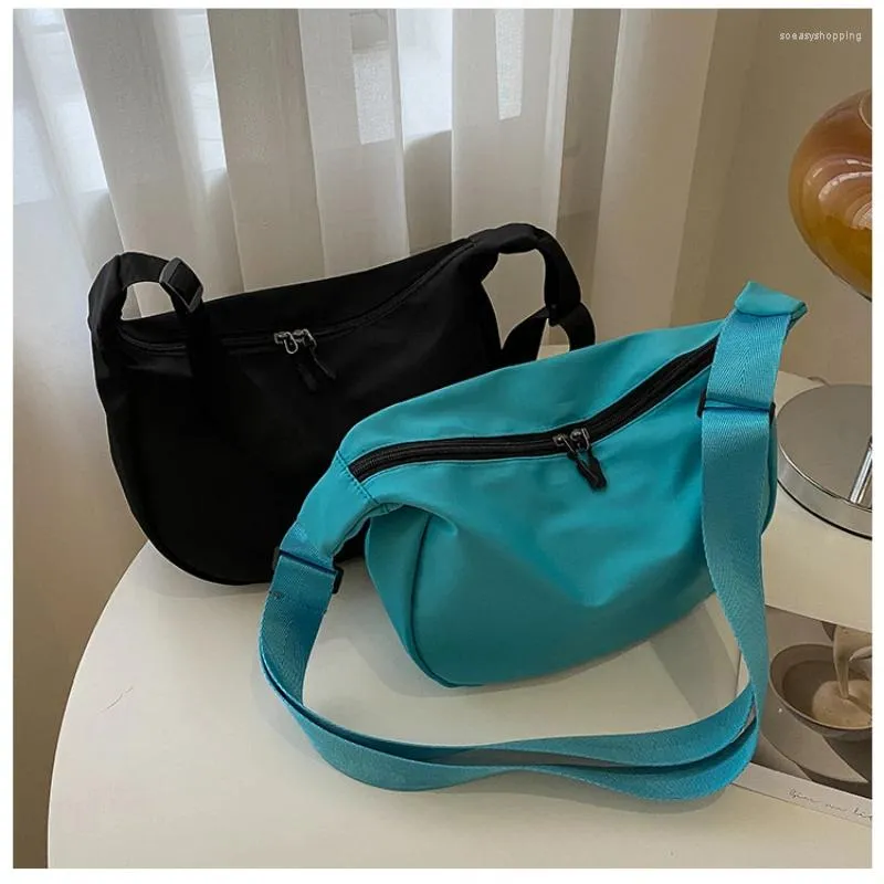 Shoulder Bags Korean Canvas Women Bag Female Student Messenger 2024 Fashion Crossbody Bucket Oxford Cloth Handbags Shoppers