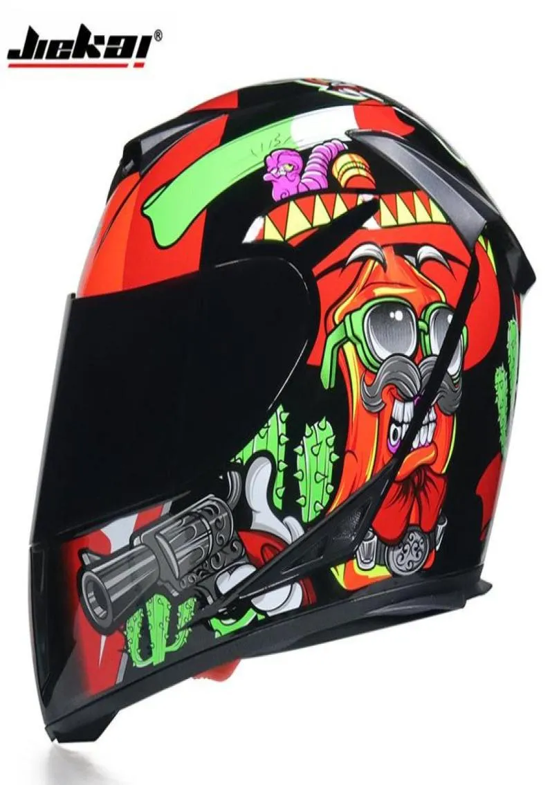 Full Face Racing Motorcykelhjälm Capacete Cascos hjälmar Double Visor Racing Motocross Hjälm Casco Men Modular Moto6101830