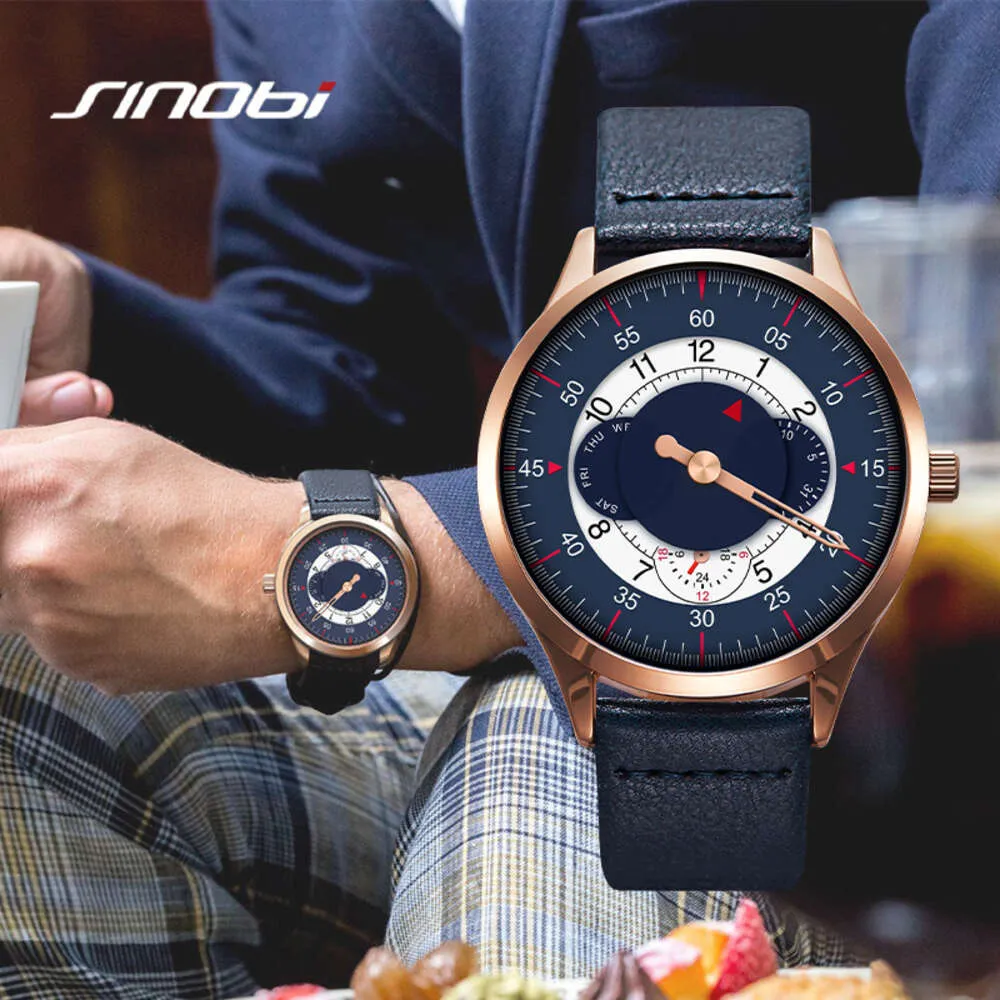 28 SIGHT SINOBI Fashionable y personalizado de cuarzo creativo impermeable Men's Watch 9815 29