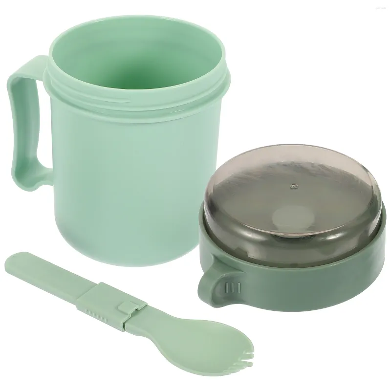 Tasse de céréales de céréales pour le petit déjeuner tasse de café en verre avec couvercle micro-ondes four-onde PP voyage