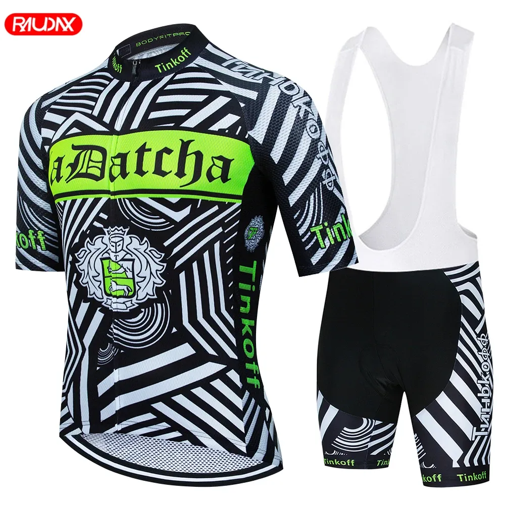 Set Tinkoff Saxo Bank Cicling Jersey 2023 Summer Antiuv Cicling Jersey Set traspirante per biciclette sportive in bicicletta