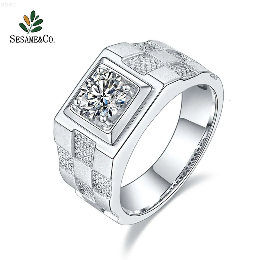 Personalidade de vendas quente tendência anel de luxo de luxo 18K Gold Moissanite Diamond Wedding Ring