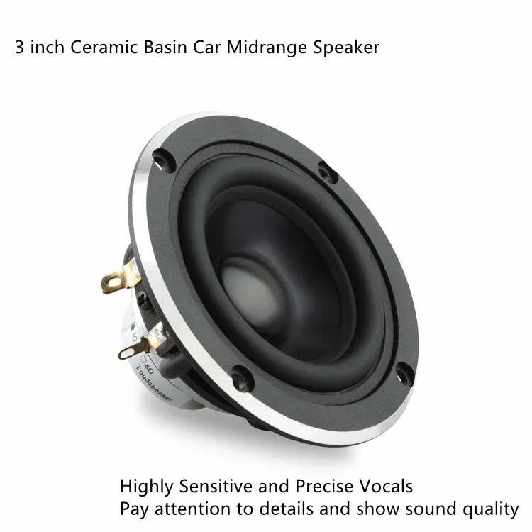 Haut-parleurs 3 pouces 98 mm de gamme de milieu de gamme Audio modifié 3WAY Traitement en aluminium CONE CONE ENODYMIUM 3,5 pouces Mid Alto Vocal 4OHM 1PC