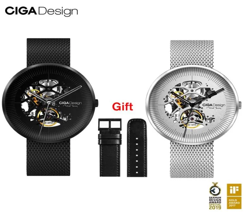 Ciga Design Ciga Watch Mechanical Watch Serim otomatik içi boş mekanik saat MEN039S Fasion Watch'dan Xiaomiyoupin6692370