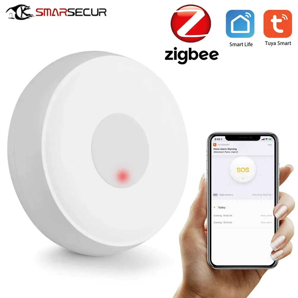 Taste Zigbee Wireless SOS/Notfallknopf Pager für Herbst Alarmpatienten Alarmsystem Arbeit mit Tuya Zigbee Hub