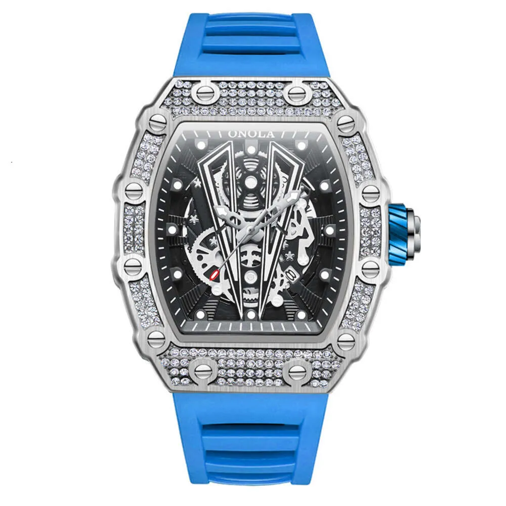 20 Onola/Orona Full Diamond Fashion Kwai Live Men's Tape Waterproof Quartz Watch Men 72